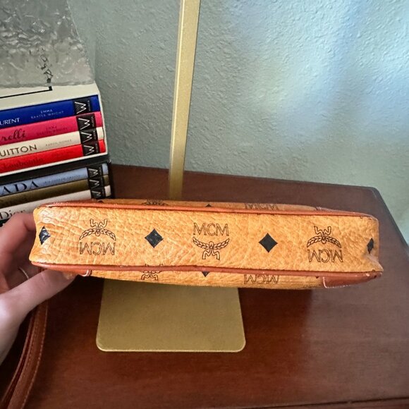 MCM Large Visetos Leather Wristlet - EUC - Picture 6 of 7